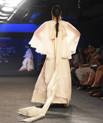 OFF WHITE EMBROIDERED LEHENGA SET 2