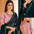 Teal Blue Heavy Theard,Sequance Embroidery Work Chinon Traditional-Sarees With Chinon Blouse