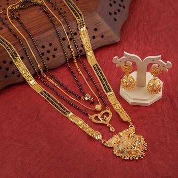 Yellow pearl mangalsutra 1