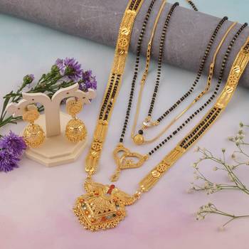 Yellow pearl mangalsutra 5