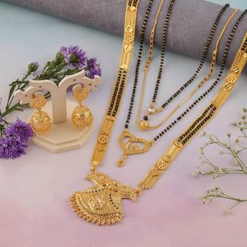 Yellow pearl mangalsutra 1