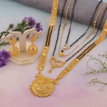Yellow pearl mangalsutra 1