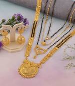 Yellow pearl mangalsutra