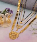 Yellow pearl mangalsutra