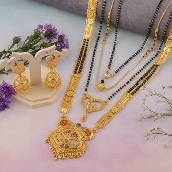 Yellow pearl mangalsutra 1