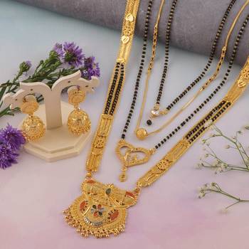 Yellow pearl mangalsutra 5