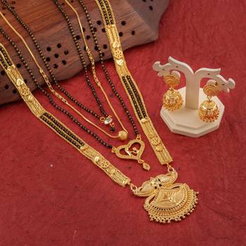 Yellow pearl mangalsutra 1