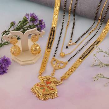 Yellow pearl mangalsutra 1