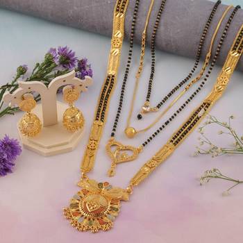 Yellow pearl mangalsutra 1