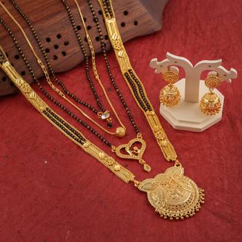 Yellow pearl mangalsutra 1