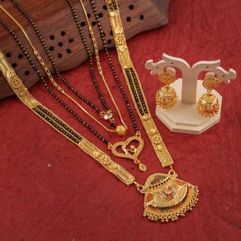 Yellow pearl mangalsutra 1