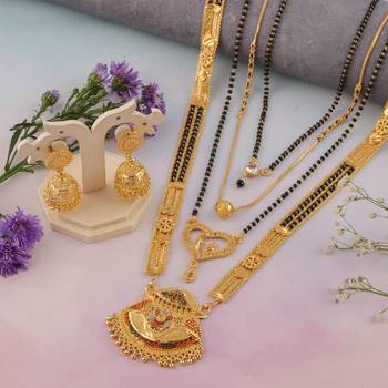 Yellow pearl mangalsutra 2