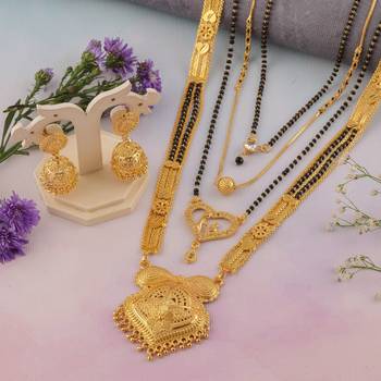 Yellow pearl mangalsutra 1