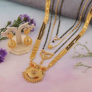Yellow pearl mangalsutra 1