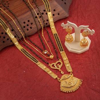 Yellow pearl mangalsutra 1