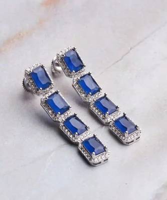 Blue Emerald Cut Choker 2