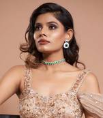 Green Emerald Cut Choker