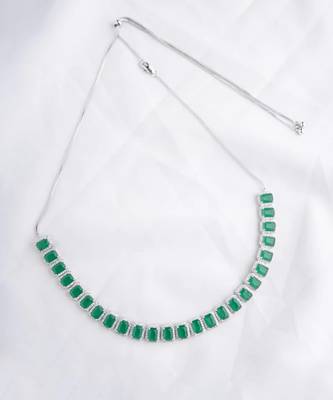 Green Emerald Cut Choker 3