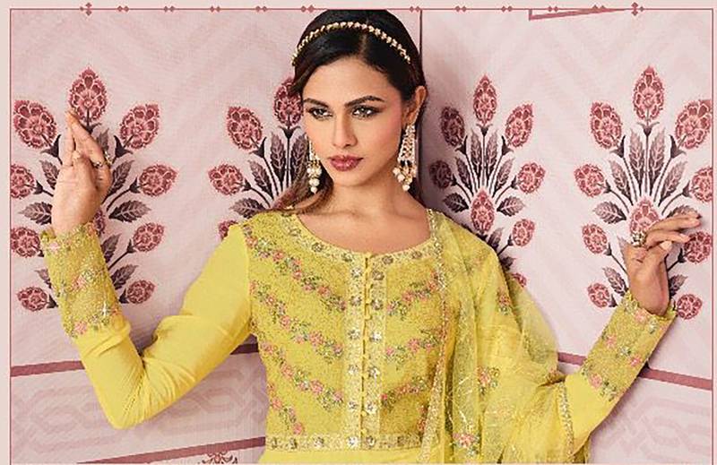 Light Yellow Wedding Anarkali Salwar Kameez