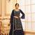 Navy Blue Color Embroidered Georgette Trendy Salwar Kameez