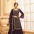 Dark Lavender Color Embroidered Georgette Trendy Salwar Kameez