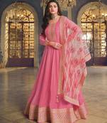 Pink Georgette Long Length Trendy Salwar Suit