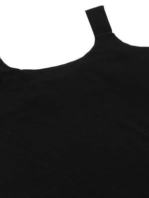 Popwings Women Black Knee Length Bodycon Strap Dress 7