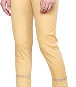 Popwings Golden Bottom Lace Cotton Women Trouser