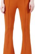 Popwings Regular Fit Rust Solid Midrise Trouser