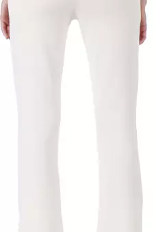 Popwings Regular Fit Off White Solid Midrise Trouser
