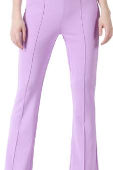 Popwings Regular Fit Lavender Solid Midrise Trouser