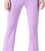 Popwings Regular Fit Lavender Solid Midrise Trouser