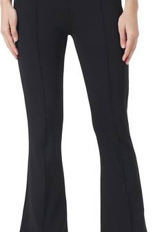 Regular Fit Black Solid Midrise Women Trouser