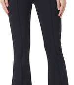 Regular Fit Black Solid Midrise Women Trouser