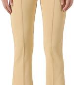 Regular Fit Golden Skin Solid Midrise Women Trouser