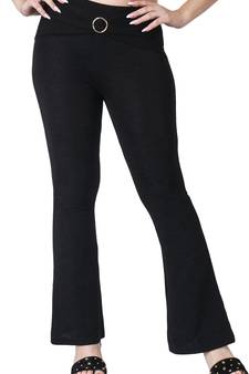 Popwings Black Crush Bootcut Women Ring Trouser
