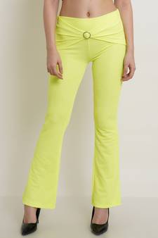 Popwings Neon Green Crush Bootcut Women Ring Trouser