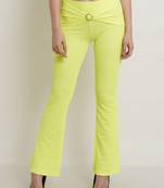 Popwings Neon Green Crush Bootcut Women Ring Trouser