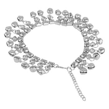 Gold plated two rowed Beads studded Ethnic Anklets for Girls and Women 4