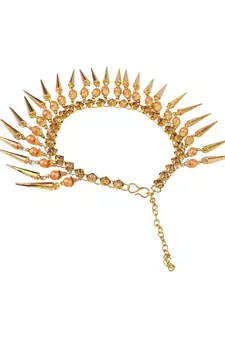 Statement Design Gold Plated Pearl Studded with Triangle Fringes hanging Toe Anklet for Girls and Women