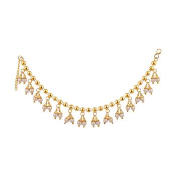 Statement Design Gold Plated White Pearl Studded for Girls and Women 2