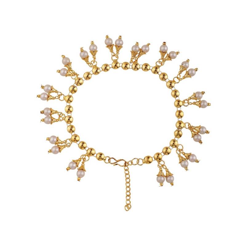 Statement Design Gold Plated White Pearl Studded for Girls and Women