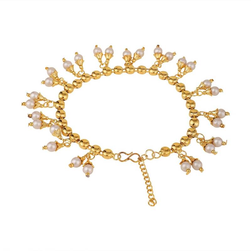Statement Design Gold Plated White Pearl Studded for Girls and Women