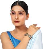 Contemporary Gold Plated Multicolor Chips floral Design Lobster lock Bracelet for Women and Girls.