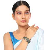 Statement Gold plated Multicolor Chips Studded Lobster Lock Bracelet for Girls and Women