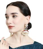 Statement Peacock Kundan and Pearl Studded Earring