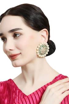 Kundan and Pearl Studded Style Statement Studs