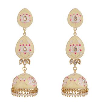 Enameled Dangle and Drop Jhumka Earring fr Girls and Women 4