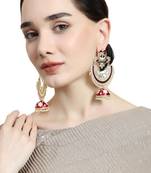 Mettalic Gold Peacock shaped Statement Jhumka Earring