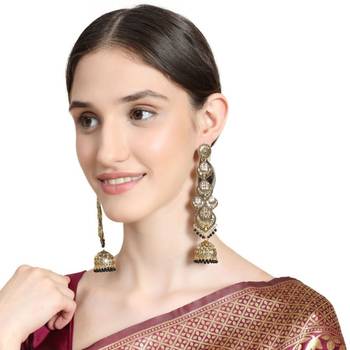 Statement Gold Plated Antique colored Dangle Drop Earring for Girls and Women. 1